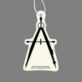 Paper Air Freshener Tag W/ Tab - Compass (Bow)